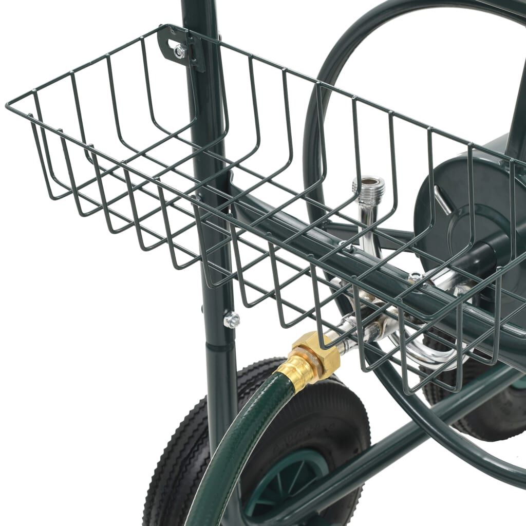 vidaXL 1/2"ホースコネクタ付き 75メートル庭のホース手押し車 スチールハードウェア ハードウェアアクセサリ 工具収納・整理整頓 ガーデンホース収納(代引不可)
