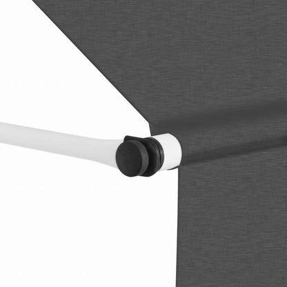 vidaXL 手動引き込み式オーニング 200cm アントラシートホーム&ガーデン 芝&ガーデン アウトドアリビング 窓・ドア用日除け/オーニング(代引不可)