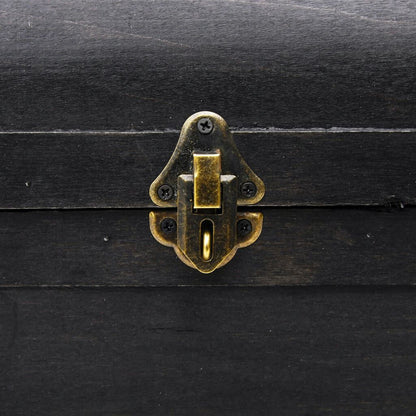 vidaXL 木製トレジャーチェスト ブラック 90x51x42 cm家具 キャビネット&収納 収納チェスト(代引不可)