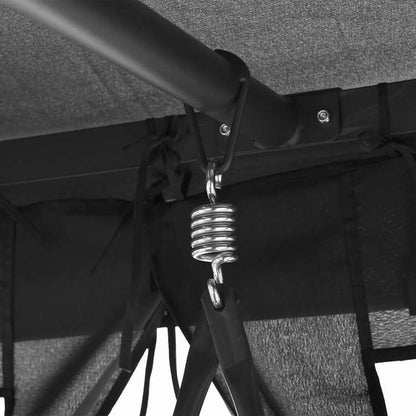 vidaXL 屋外用 コンバーチブルスイングベンチ キャノピー付き アントラシート 220x160x240cm スチール製ホーム&ガーデン 芝&ガーデン アウトドアリビング ポーチブランコ椅子用品ブランコ椅子(代引不可)