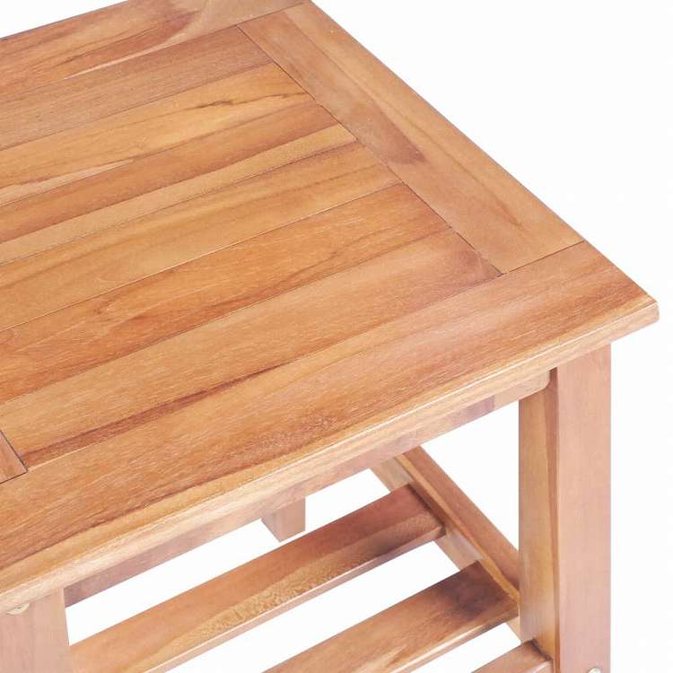vidaXL コーヒーテーブル 40x40x50cm スクエア チーク無垢材家具 テーブル アクセントテーブル コーヒーテーブル(代引不可)