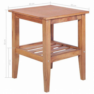 vidaXL コーヒーテーブル 40x40x50cm スクエア チーク無垢材家具 テーブル アクセントテーブル コーヒーテーブル(代引不可)