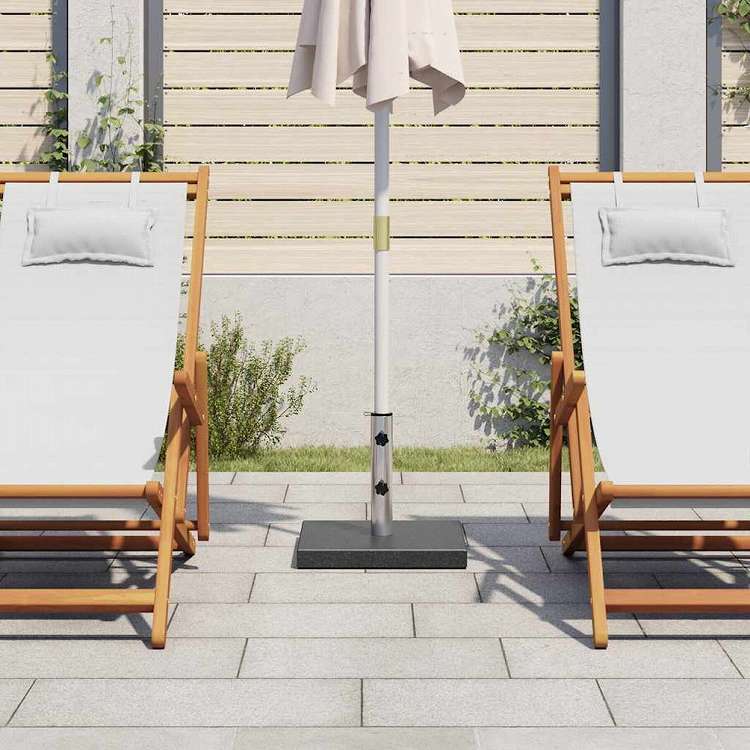 vidaXL パラソルベース 花こう岩 角型 28,5kg ブラックホーム&ガーデン 芝&ガーデン アウトドアリビング アウトドアアンブレラ&パラソルアクセサリー 屋外用アンブレラ土台(代引不可)