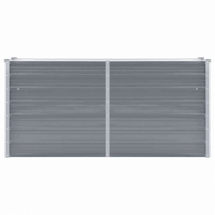 vidaXL ガーデンレイズドベッド 160x40x77cm 亜鉛メッキスチール グレーホーム&ガーデン 芝&ガーデン ガーデニング 鉢植え・プランター(代引不可)