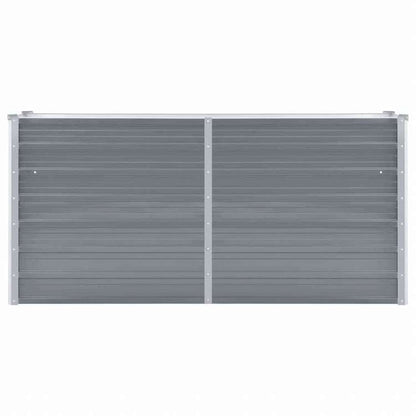 vidaXL ガーデンレイズドベッド 160x40x77cm 亜鉛メッキスチール グレーホーム&ガーデン 芝&ガーデン ガーデニング 鉢植え・プランター(代引不可)