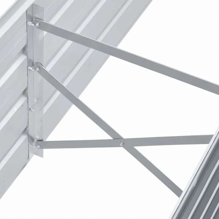 vidaXL ガーデンレイズドベッド 160x40x45cm 亜鉛メッキスチール グレーホーム&ガーデン 芝&ガーデン ガーデニング 鉢植え・プランター(代引不可)