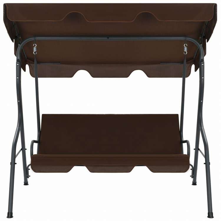 vidaXL ガーデンスイングベンチ コーヒー 170x110x153cmホーム&ガーデン 芝&ガーデン アウトドアリビング ポーチブランコ椅子用品ブランコ椅子(代引不可)