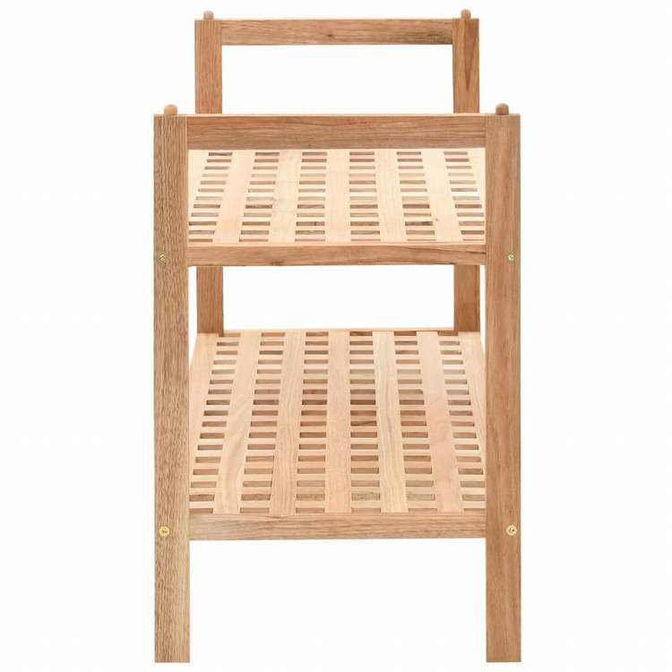 vidaXL シューズラック ウォールナット無垢材 69x26x40cmホーム&ガーデン 家事用品 収納&オーガナイザー 衣類・ワードローブ収納 シューズラック・整理収納(代引不可)