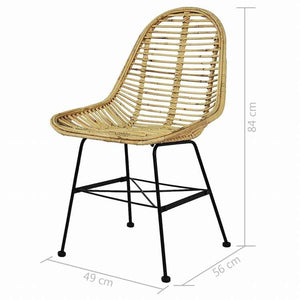 vidaXL ダイニングチェア 6点 天然籐家具 チェア キッチン・ダイニングルームチェア(代引不可)