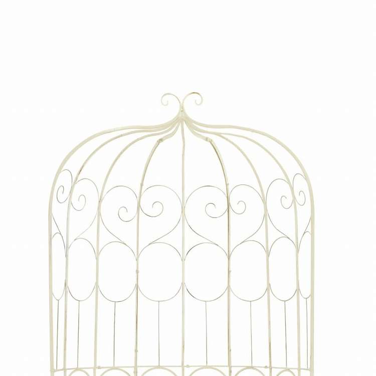 vidaXL ガーデンベンチ 95cm 鉄製 アンティーク ホワイト家具 アウトドア家具 屋外椅子 アウトドアベンチ(代引不可)