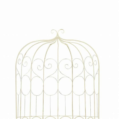 vidaXL ガーデンベンチ 95cm 鉄製 アンティーク ホワイト家具 アウトドア家具 屋外椅子 アウトドアベンチ(代引不可)