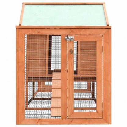 vidaXL うさぎ小屋 マツ&モミ無垢材 310x70x87 cm動物&ペット用品 ペット用品 小動物用品 小動物 飼育・ケージ(代引不可)