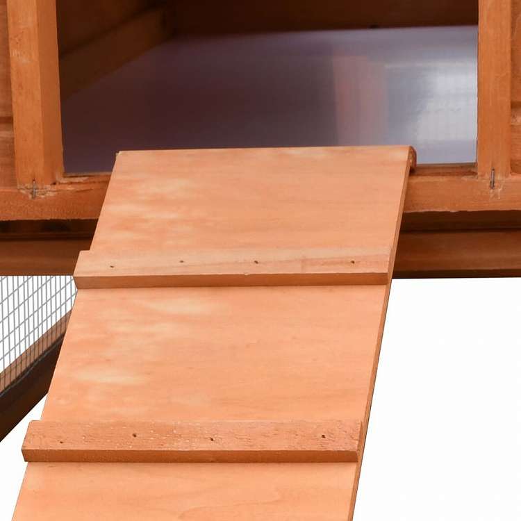 vidaXL うさぎ小屋 マツ&モミ無垢材 310x70x87 cm動物&ペット用品 ペット用品 小動物用品 小動物 飼育・ケージ(代引不可)