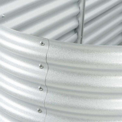 vidaXL レイズドガーデンプランター 240x80x81cm 亜鉛メッキ鋼製 シルバーホーム&ガーデン 芝&ガーデン ガーデニング 鉢植え・プランター(代引不可)