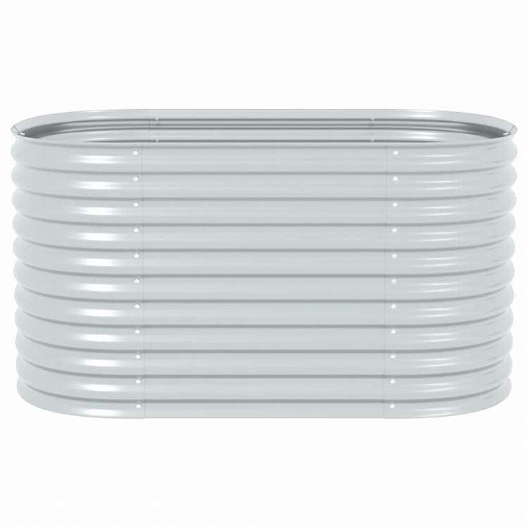 vidaXL レイズドガーデンプランター 160x80x81cm 亜鉛メッキ鋼製 シルバーホーム&ガーデン 芝&ガーデン ガーデニング 鉢植え・プランター(代引不可)