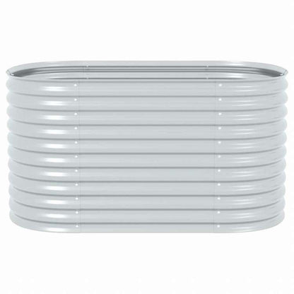 vidaXL レイズドガーデンプランター 160x80x81cm 亜鉛メッキ鋼製 シルバーホーム&ガーデン 芝&ガーデン ガーデニング 鉢植え・プランター(代引不可)