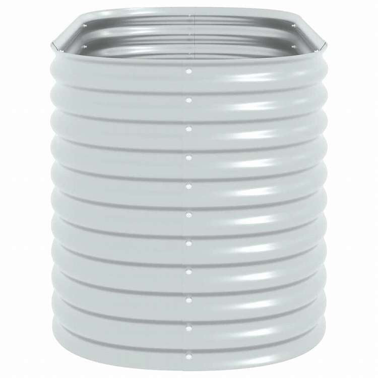 vidaXL レイズドガーデンプランター 160x80x81cm 亜鉛メッキ鋼製 シルバーホーム&ガーデン 芝&ガーデン ガーデニング 鉢植え・プランター(代引不可)