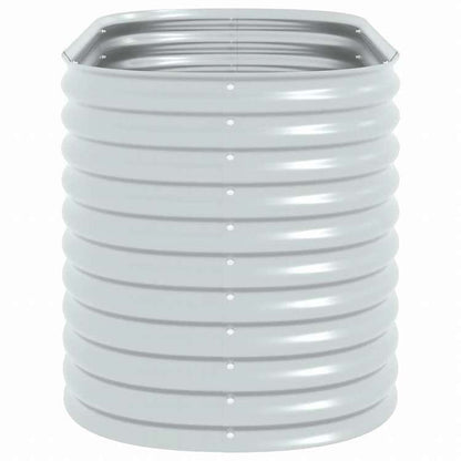 vidaXL レイズドガーデンプランター 160x80x81cm 亜鉛メッキ鋼製 シルバーホーム&ガーデン 芝&ガーデン ガーデニング 鉢植え・プランター(代引不可)