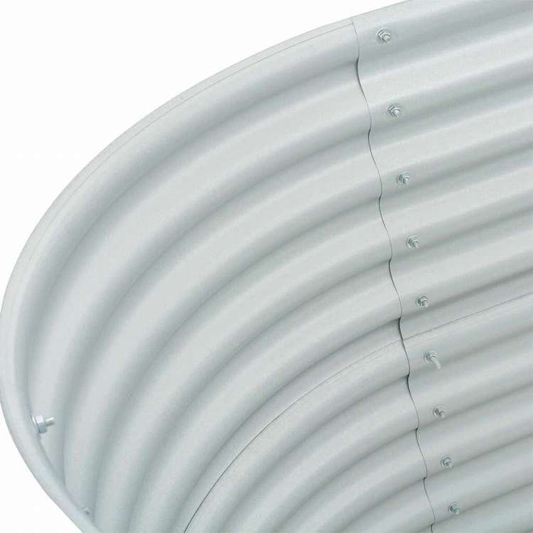 vidaXL レイズドガーデンプランター 160x80x81cm 亜鉛メッキ鋼製 シルバーホーム&ガーデン 芝&ガーデン ガーデニング 鉢植え・プランター(代引不可)