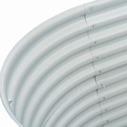 vidaXL レイズドガーデンプランター 160x80x81cm 亜鉛メッキ鋼製 シルバーホーム&ガーデン 芝&ガーデン ガーデニング 鉢植え・プランター(代引不可)