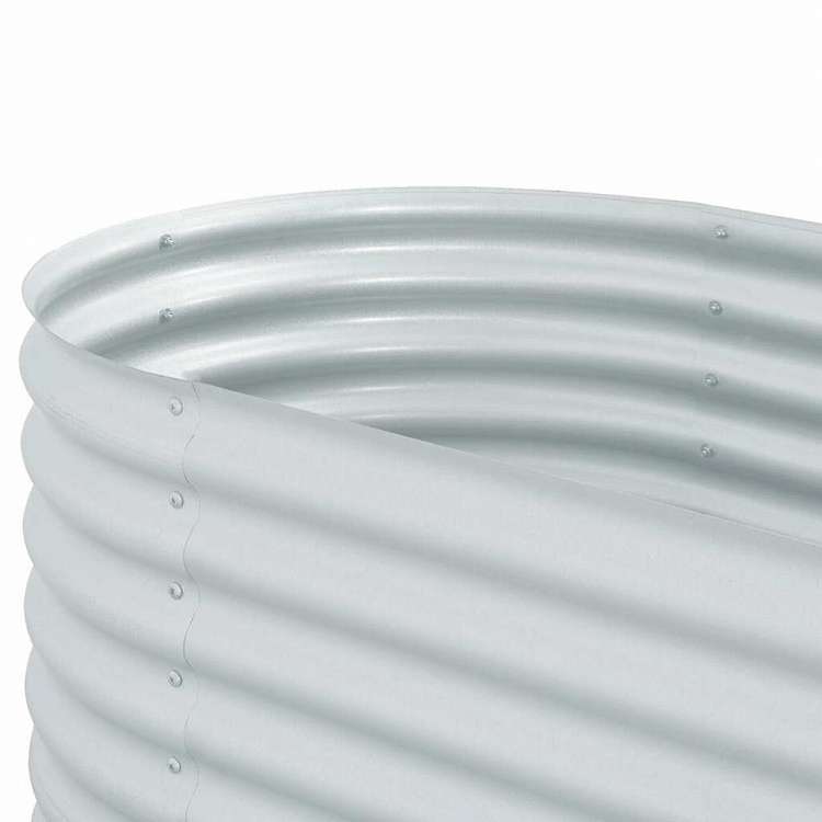 vidaXL レイズドガーデンプランター 160x80x81cm 亜鉛メッキ鋼製 シルバーホーム&ガーデン 芝&ガーデン ガーデニング 鉢植え・プランター(代引不可)