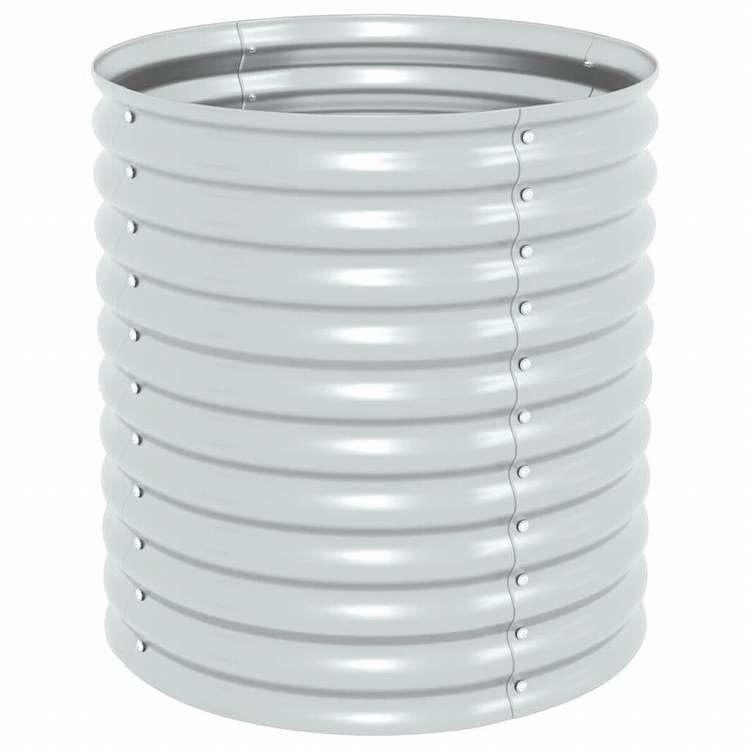 vidaXL ガーデンレイズドプランター 80x80x81cm 亜鉛メッキ鋼製 シルバーホーム&ガーデン 芝&ガーデン ガーデニング 鉢植え・プランター(代引不可)