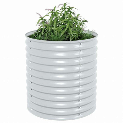 vidaXL ガーデンレイズドプランター 80x80x81cm 亜鉛メッキ鋼製 シルバーホーム&ガーデン 芝&ガーデン ガーデニング 鉢植え・プランター(代引不可)