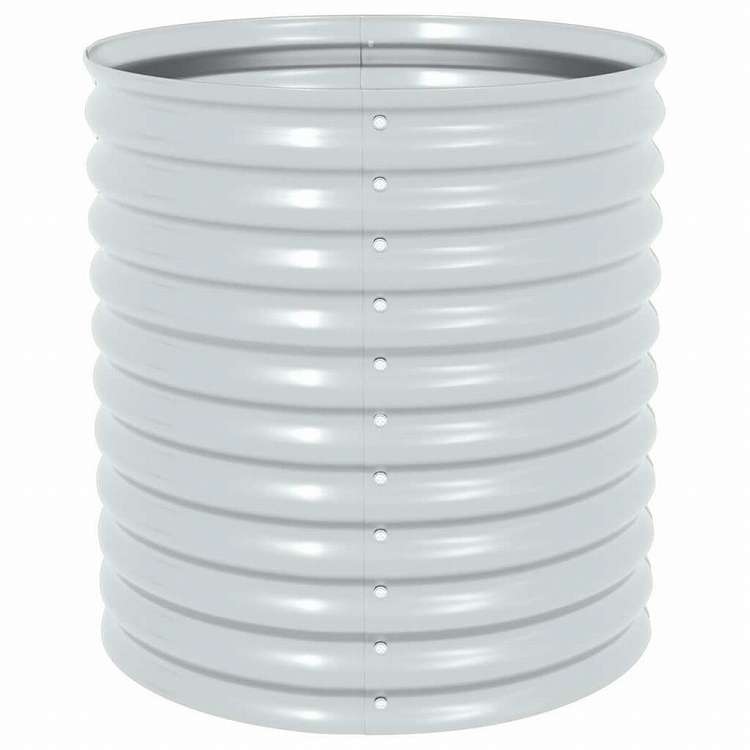 vidaXL ガーデンレイズドプランター 80x80x81cm 亜鉛メッキ鋼製 シルバーホーム&ガーデン 芝&ガーデン ガーデニング 鉢植え・プランター(代引不可)