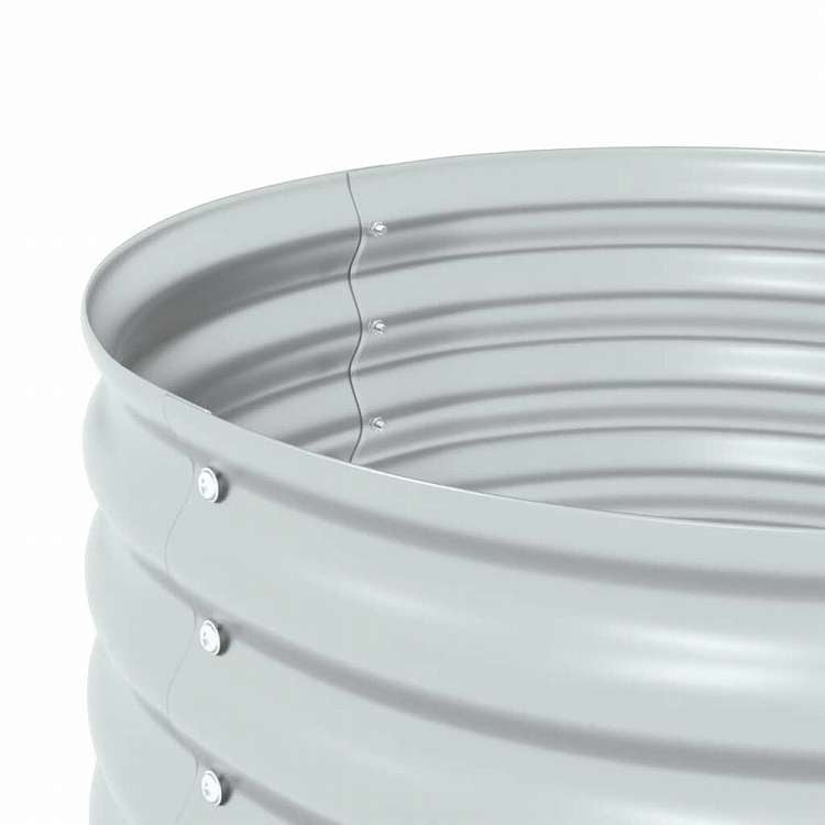 vidaXL ガーデンレイズドプランター 80x80x81cm 亜鉛メッキ鋼製 シルバーホーム&ガーデン 芝&ガーデン ガーデニング 鉢植え・プランター(代引不可)