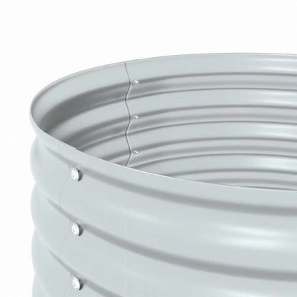 vidaXL ガーデンレイズドプランター 80x80x81cm 亜鉛メッキ鋼製 シルバーホーム&ガーデン 芝&ガーデン ガーデニング 鉢植え・プランター(代引不可)