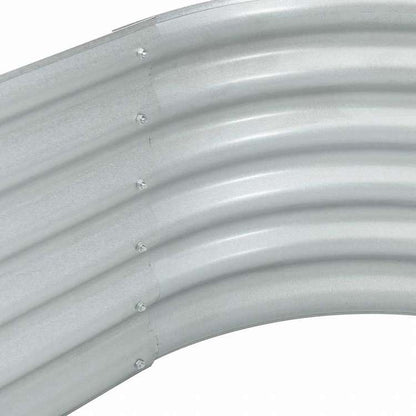 vidaXL ガーデンレイズドベッド 400x80x44cm 亜鉛メッキ鋼製 シルバーホーム&ガーデン 芝&ガーデン ガーデニング 鉢植え・プランター(代引不可)