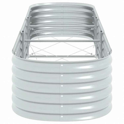 vidaXL ガーデンレイズドプランター 320x80x44cm 亜鉛メッキ鋼製 シルバーホーム&ガーデン 芝&ガーデン ガーデニング 鉢植え・プランター(代引不可)