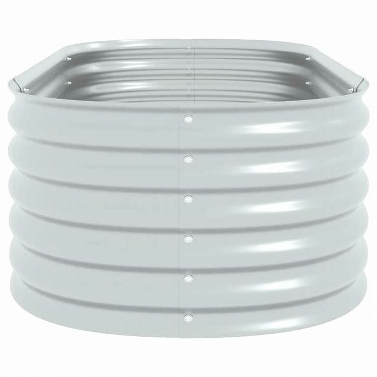 vidaXL ガーデンレイズドプランター 160x80x44cm 亜鉛メッキ鋼製 シルバーホーム&ガーデン 芝&ガーデン ガーデニング 鉢植え・プランター(代引不可)