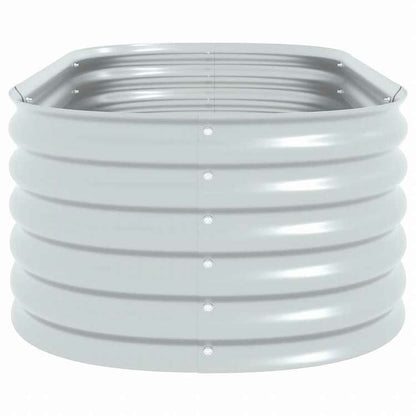 vidaXL ガーデンレイズドプランター 160x80x44cm 亜鉛メッキ鋼製 シルバーホーム&ガーデン 芝&ガーデン ガーデニング 鉢植え・プランター(代引不可)