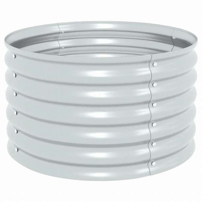 vidaXL ガーデンレイズドプランター 80x80x44cm 亜鉛メッキ鋼製 シルバーホーム&ガーデン 芝&ガーデン ガーデニング 鉢植え・プランター(代引不可)