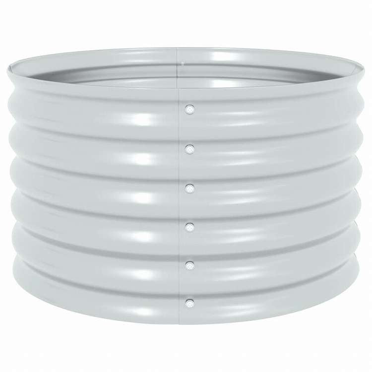 vidaXL ガーデンレイズドプランター 80x80x44cm 亜鉛メッキ鋼製 シルバーホーム&ガーデン 芝&ガーデン ガーデニング 鉢植え・プランター(代引不可)