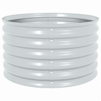 vidaXL ガーデンレイズドプランター 80x80x44cm 亜鉛メッキ鋼製 シルバーホーム&ガーデン 芝&ガーデン ガーデニング 鉢植え・プランター(代引不可)