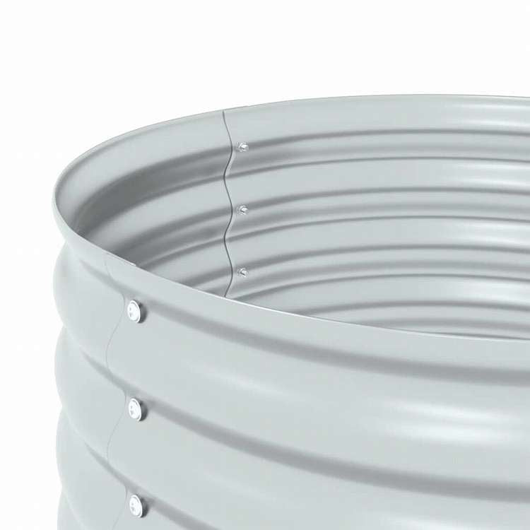 vidaXL ガーデンレイズドプランター 80x80x44cm 亜鉛メッキ鋼製 シルバーホーム&ガーデン 芝&ガーデン ガーデニング 鉢植え・プランター(代引不可)