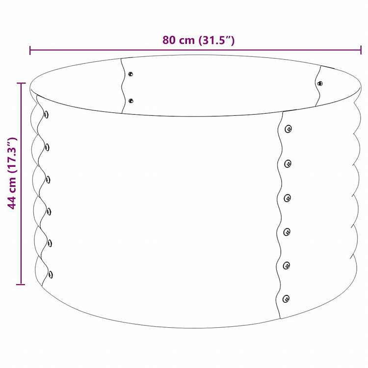 vidaXL ガーデンレイズドプランター 80x80x44cm 亜鉛メッキ鋼製 シルバーホーム&ガーデン 芝&ガーデン ガーデニング 鉢植え・プランター(代引不可)