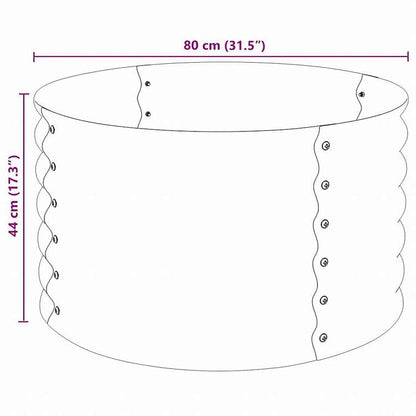 vidaXL ガーデンレイズドプランター 80x80x44cm 亜鉛メッキ鋼製 シルバーホーム&ガーデン 芝&ガーデン ガーデニング 鉢植え・プランター(代引不可)