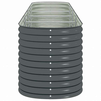 vidaXL レイズドガーデンプランター 400x80x81cm 亜鉛メッキ鋼製 グレーホーム&ガーデン 芝&ガーデン ガーデニング 鉢植え・プランター(代引不可)