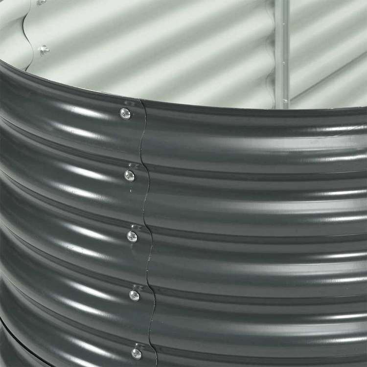 vidaXL レイズドガーデンプランター 400x80x81cm 亜鉛メッキ鋼製 グレーホーム&ガーデン 芝&ガーデン ガーデニング 鉢植え・プランター(代引不可)