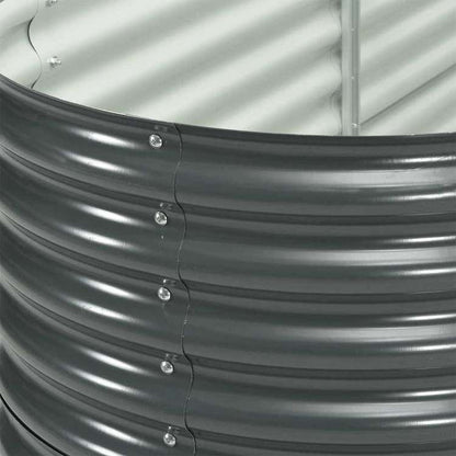 vidaXL レイズドガーデンプランター 400x80x81cm 亜鉛メッキ鋼製 グレーホーム&ガーデン 芝&ガーデン ガーデニング 鉢植え・プランター(代引不可)