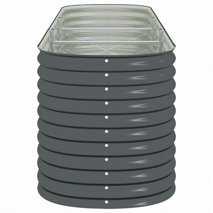 vidaXL レイズドガーデンプランター 320x80x81cm 亜鉛メッキ鋼製 グレーホーム&ガーデン 芝&ガーデン ガーデニング 鉢植え・プランター(代引不可)