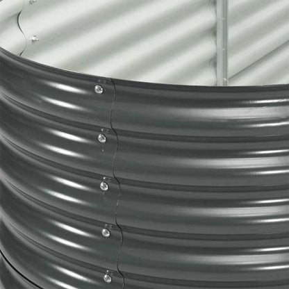 vidaXL レイズドガーデンプランター 320x80x81cm 亜鉛メッキ鋼製 グレーホーム&ガーデン 芝&ガーデン ガーデニング 鉢植え・プランター(代引不可)