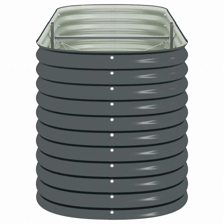 vidaXL レイズドガーデンプランター 240x80x81cm 亜鉛メッキ鋼製 グレーホーム&ガーデン 芝&ガーデン ガーデニング 鉢植え・プランター(代引不可)