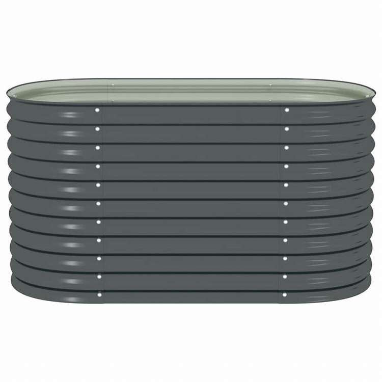 vidaXL レイズドガーデンプランター 160x80x81cm 亜鉛メッキ鋼製 グレーホーム&ガーデン 芝&ガーデン ガーデニング 鉢植え・プランター(代引不可)