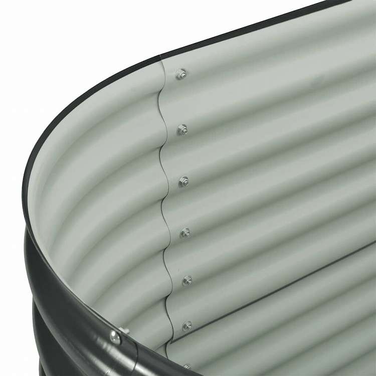 vidaXL レイズドガーデンプランター 160x80x81cm 亜鉛メッキ鋼製 グレーホーム&ガーデン 芝&ガーデン ガーデニング 鉢植え・プランター(代引不可)