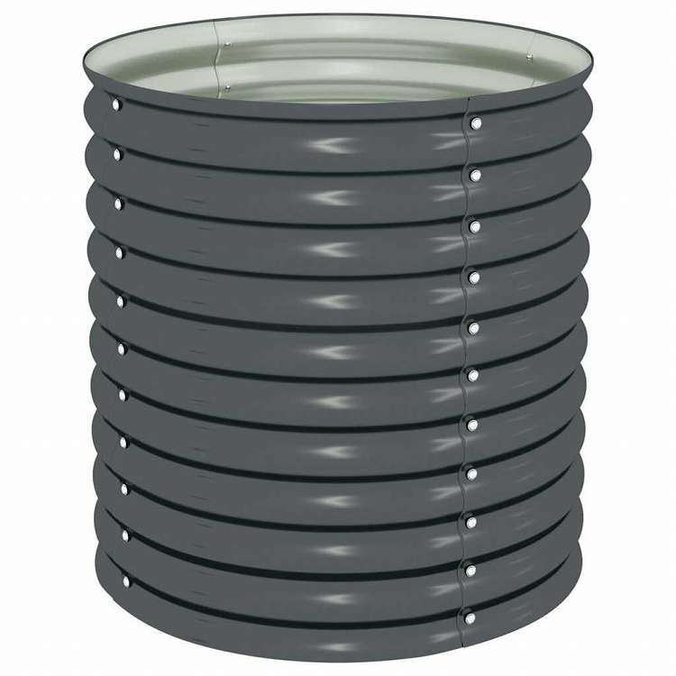 vidaXL ガーデンレイズドプランター 80x80x81cm 亜鉛メッキ鋼製 グレーホーム&ガーデン 芝&ガーデン ガーデニング 鉢植え・プランター(代引不可)