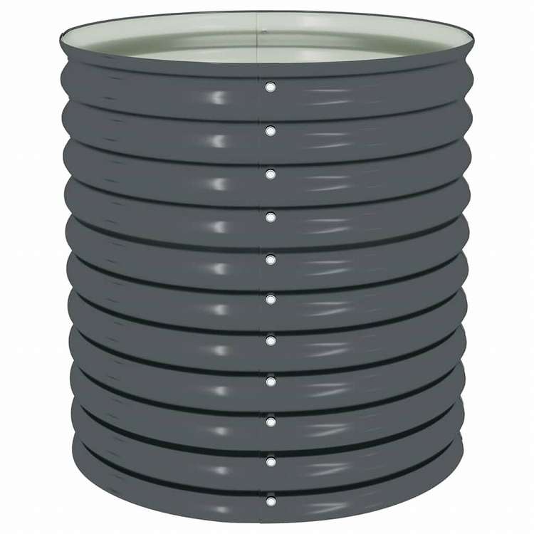 vidaXL ガーデンレイズドプランター 80x80x81cm 亜鉛メッキ鋼製 グレーホーム&ガーデン 芝&ガーデン ガーデニング 鉢植え・プランター(代引不可)